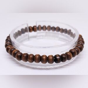 Men's bracelet beaded beads brown new e36‎